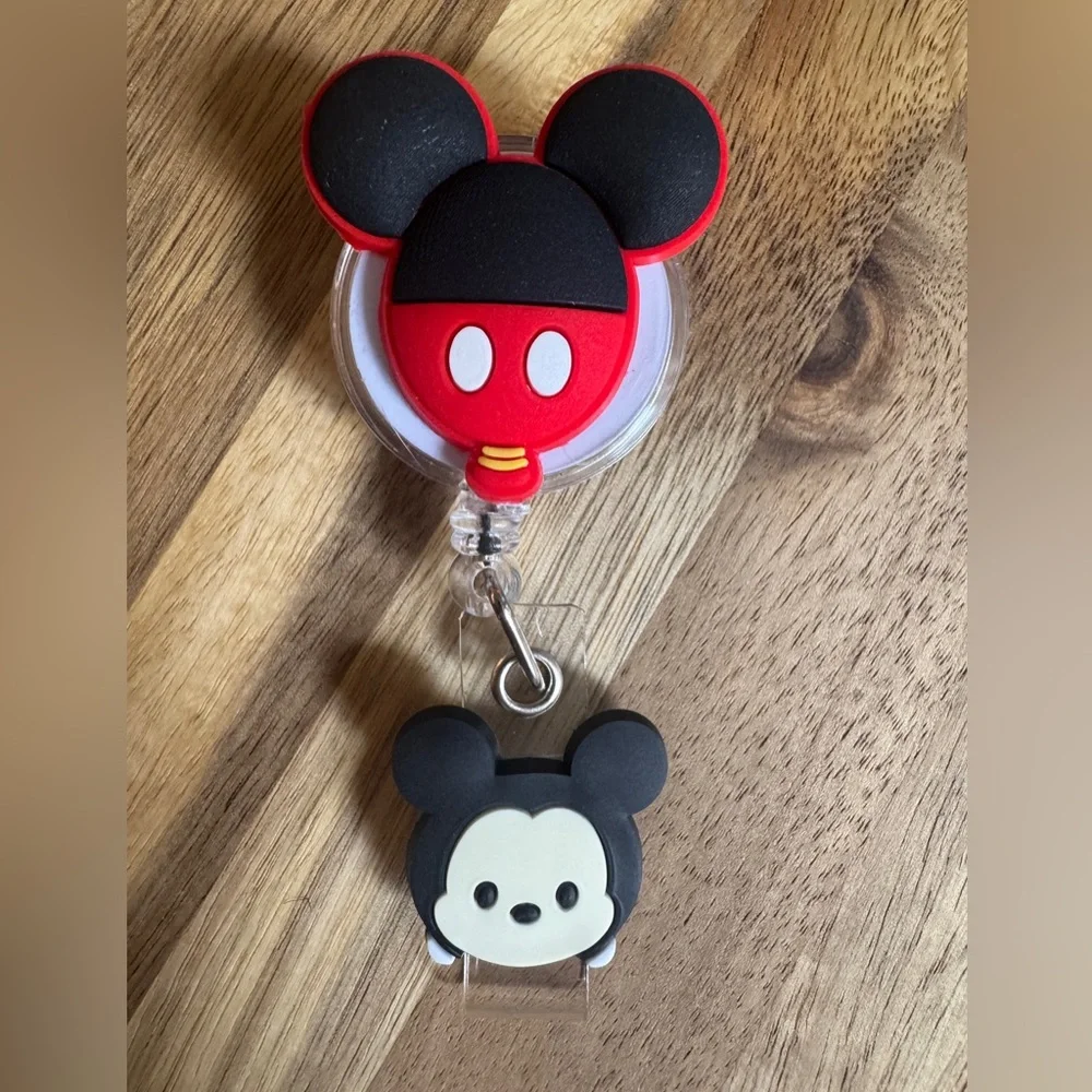Disney Mickey Mouse Retractable Badge Clip ID Holder